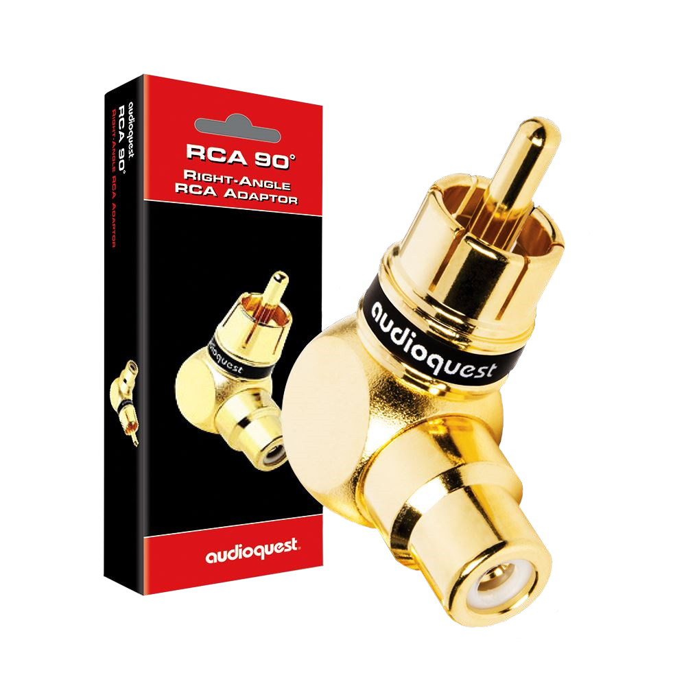 AudioQuest Right Angle RCA Adapter 90° Cinch-Winkeladapter
