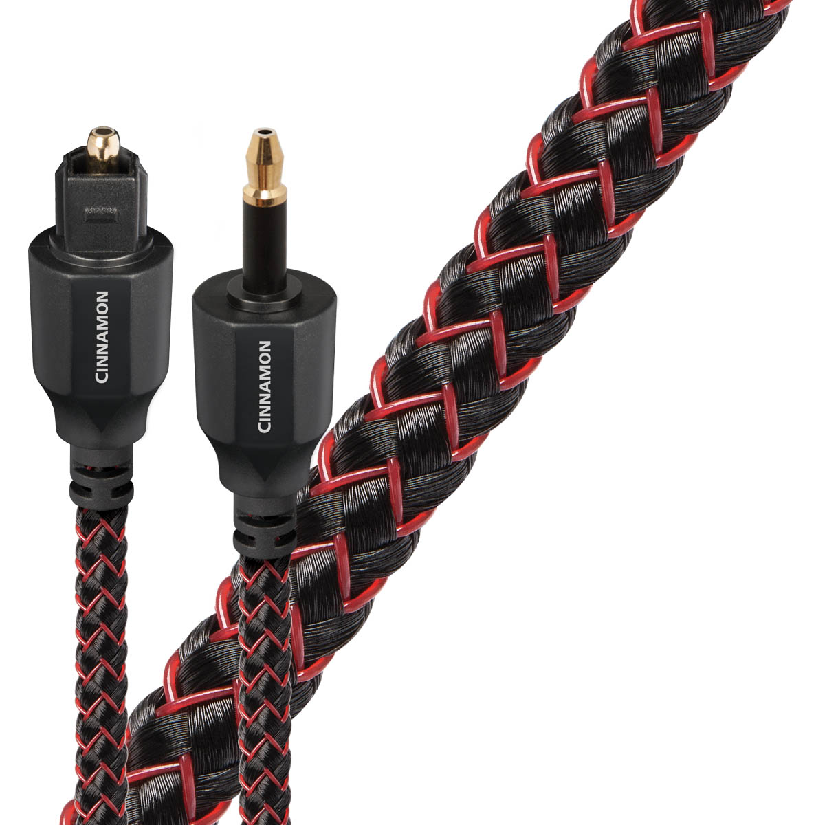 AudioQuest Cinnamon Toslink Optisches Kabel 3,5mm Mini - Gewebe-Ummantelung 1,5 Meter